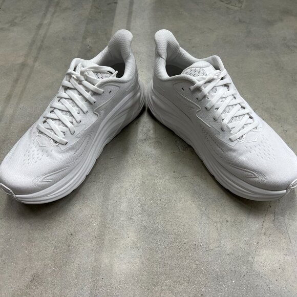 Hoka One One Clifton 10 Men's Triple White Running Shoes 1162030/WWH - New - Picture 5 of 6